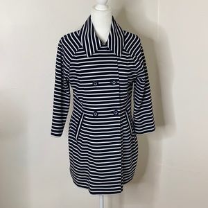 CAbi Nautical Stripped long Blazer